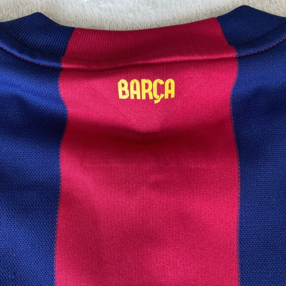 Nike Kids Qatar Airways Barcelona Soccer Football Jersey Navy and Red Large EUC - Picture 7 of 13